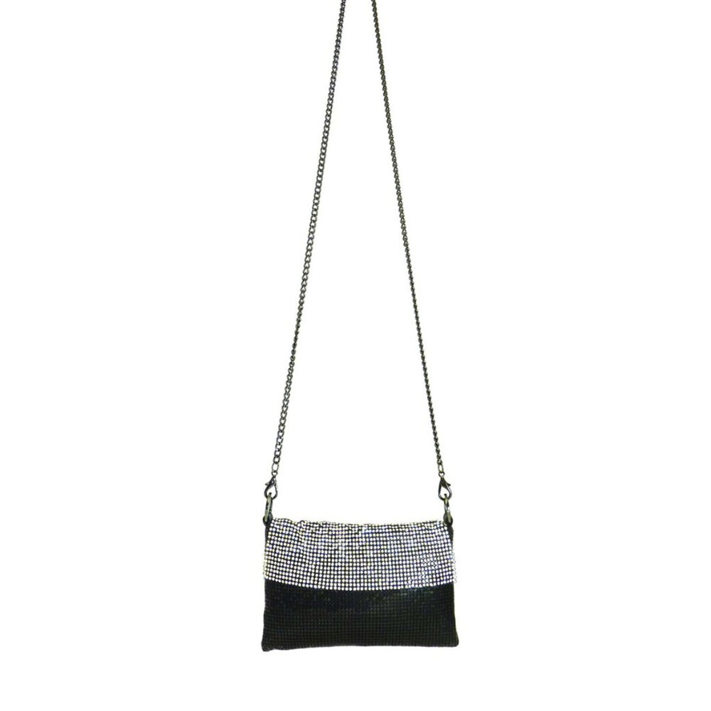 Whiting & Davis Black&Silver Mesh Convertible Bag